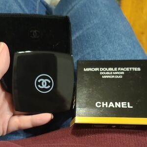 Chanel Black Double Mirror Duo